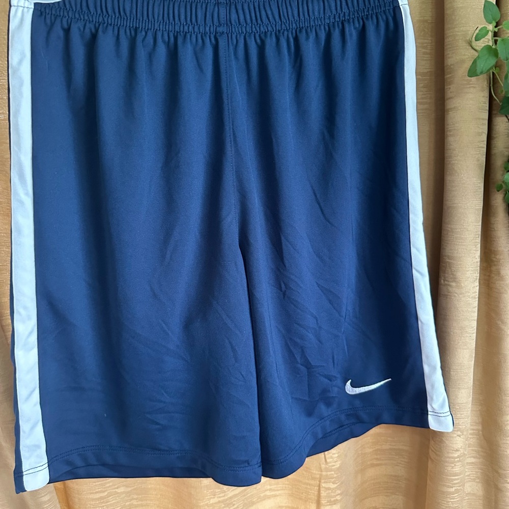 Women's size large navy and white Nike shorts